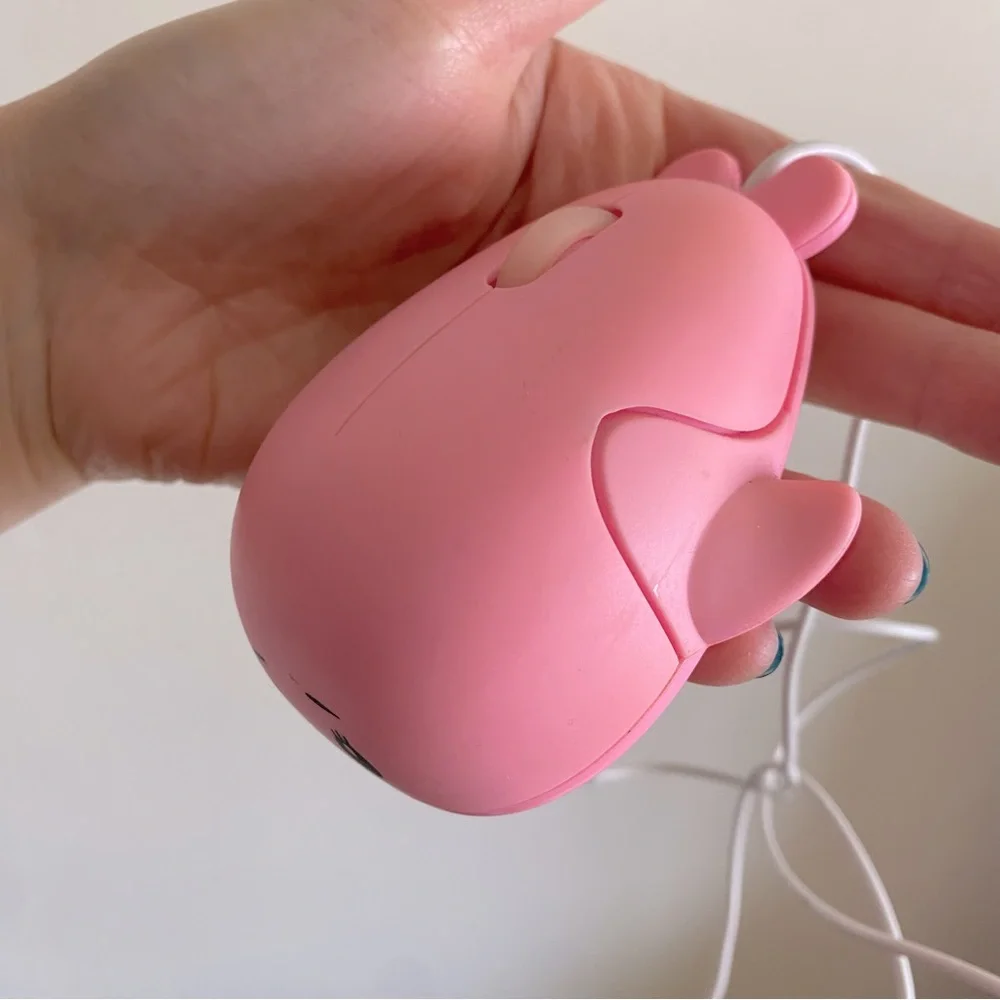 Forever 21 Kawaii Pink Whale Portable Mouse with USB Wire